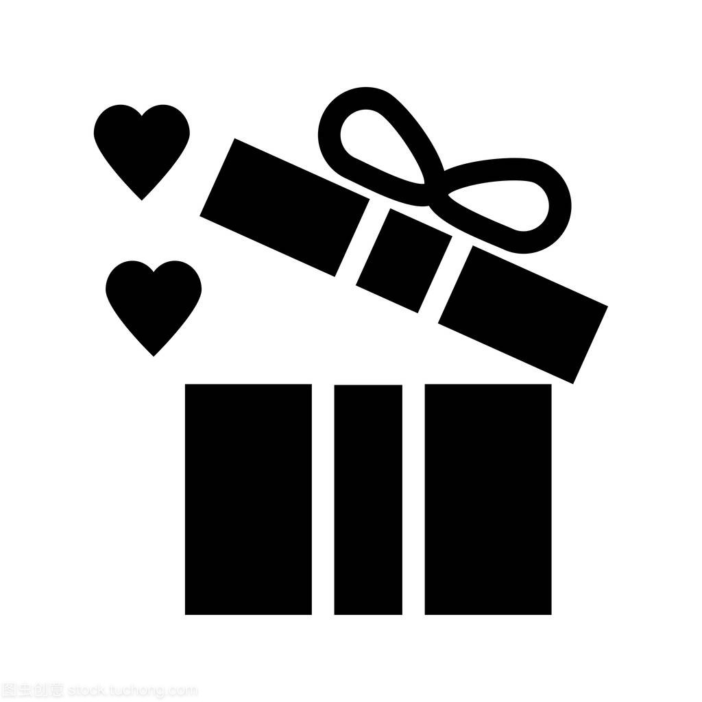 礼品盒标志符号矢量图标