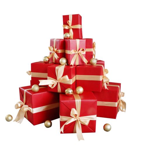 饰礼盒堆头 商场布置与年会场景的节庆焦点