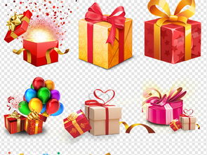 卡通手绘精美礼品礼盒素材模板 为节日赠礼增添无限创意